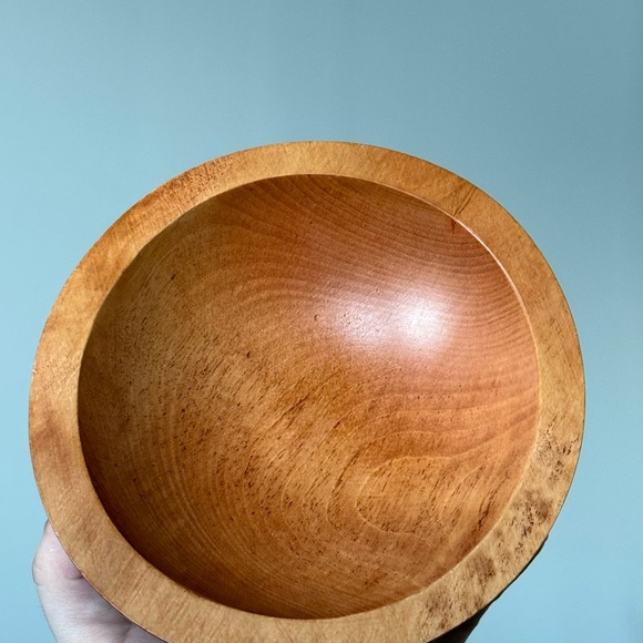 1 60s Baribocraft Canada Maple Wood Vintage Salad Trinket Dish Bowl - Picture 11 of 16